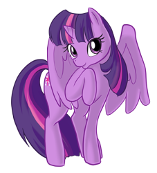 Size: 969x1069 | Tagged: safe, artist:syo-senpai, derpibooru import, twilight sparkle, twilight sparkle (alicorn), alicorn, pony, cute, female, mare, raised hoof, solo