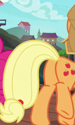 Size: 339x563 | Tagged: safe, screencap, applejack, earth pony, pony, ppov, cropped, female, mare, plot, seaward shoals