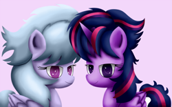 Size: 1024x635 | Tagged: safe, artist:king-sombrero, derpibooru import, cloudchaser, twilight sparkle, twilight sparkle (alicorn), alicorn, pony, alternate hairstyle, female, mare, punklight sparkle