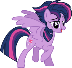 Size: 1955x1849 | Tagged: safe, artist:davidsfire, derpibooru import, twilight sparkle, twilight sparkle (alicorn), alicorn, pony, castle sweet castle, alternate hairstyle, female, mare, punklight sparkle, simple background, solo, transparent background, vector