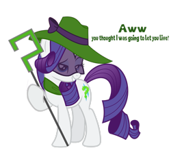 Size: 2575x2329 | Tagged: safe, artist:traverse--town, rarity, pony, unicorn, batman, cane, hat, mask, simple background, solo, text, the riddler, transparent background