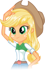 Size: 150x230 | Tagged: safe, applejack, equestria girls, clothes, female, official, solo