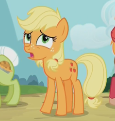 Size: 374x395 | Tagged: safe, screencap, applejack, granny smith, earth pony, pony, where the apple lies, teenage applejack, teenage big macintosh