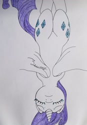 Size: 2204x3166 | Tagged: safe, artist:andrew.a., rarity, pony, unicorn, crying, solo, traditional art