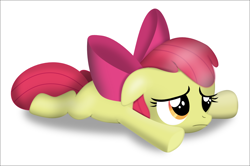 Size: 1650x1094 | Tagged: safe, artist:tgolyi, apple bloom, prone, simple background, solo, svg, vector, white background