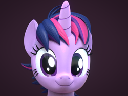 Size: 560x420 | Tagged: safe, artist:3d thread, artist:creatorofpony, derpibooru import, twilight sparkle, twilight sparkle (alicorn), alicorn, pony, castle sweet castle, /mlp/, 3d, 3d model, alternate hairstyle, blender, female, mare, punklight sparkle, solo, wip