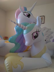 Size: 3024x4032 | Tagged: safe, artist:arniemkii, princess celestia, alicorn, horse, pony, unicorn, bootleg, female, hongyi, inflatable, inflatable toy, mare, my little pony