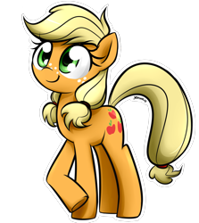 Size: 3163x3547 | Tagged: safe, artist:jetwave, applejack, earth pony, pony, where the apple lies, crossed hooves, female, mare, simple background, solo, teenage applejack, transparent background