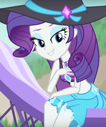 Size: 508x607 | Tagged: safe, rarity, better together, equestria girls, forgotten friendship, beautiful, bikini, clothes, hat, smiling, solo, swimsuit