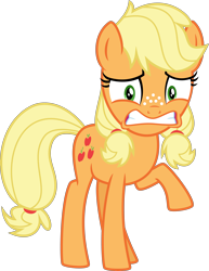 Size: 4053x5240 | Tagged: safe, artist:osipush, applejack, earth pony, pony, where the apple lies, absurd resolution, simple background, solo, teenage applejack, transparent background, vector