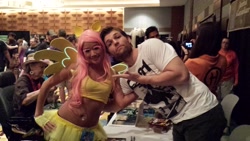 Size: 4128x2322 | Tagged: safe, artist:princesspaparazzi, fluttershy, human, clothes, cosplay, costume, irl, irl human, liam mcintyre, photo, spartacus