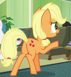 Size: 428x467 | Tagged: safe, screencap, applejack, earth pony, pony, where the apple lies, cropped, female, mare, plot, teenage applejack