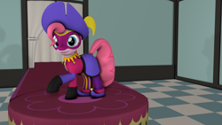 Size: 1920x1080 | Tagged: safe, artist:dracagon, pinkie pie, pony, 3d, clopin trouillefou, hunchback of notre dame, solo, source filmmaker