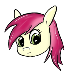 Size: 275x275 | Tagged: safe, artist:thep3, roseluck, cute, disembodied head, head, simple background, solo, white background