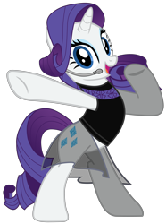 Size: 5701x7678 | Tagged: artist needed, source needed, safe, part of a set, rarity, pony, unicorn, bipedal, black dress, clothes, dress, female, headset, looking at you, mare, simple background, smiling, solo, transparent background, vector