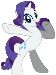 Size: 5696x7671 | Tagged: artist needed, source needed, safe, part of a set, rarity, pony, unicorn, bipedal, female, looking at you, mare, simple background, smiling, solo, transparent background, vector