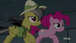 Size: 1280x720 | Tagged: safe, screencap, daring do, pinkie pie, pony, daring done?