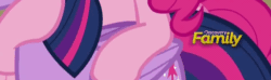 Size: 960x285 | Tagged: safe, derpibooru import, screencap, pinkie pie, twilight sparkle, twilight sparkle (alicorn), alicorn, earth pony, pony, tanks for the memories, animated, butt touch, female, hoof on butt, mare, out of context