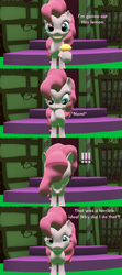 Size: 1920x4320 | Tagged: safe, artist:red4567, pinkie pie, pony, 3d, bad idea, comic, eating, food, jacksepticeye, lemon, sour, source filmmaker