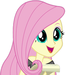 Size: 1812x2048 | Tagged: safe, artist:thebarsection, fluttershy, dance magic, equestria girls, spoiler:eqg specials, clothes, cute, female, open mouth, shyabetes, simple background, smiling, solo, transparent background