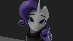 Size: 1920x1080 | Tagged: safe, artist:appletree12112, rarity, pony, unicorn, 3d, clothes, female, looking at you, mare, solo