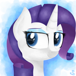 Size: 700x700 | Tagged: safe, artist:scater-ring, rarity, pony, unicorn, bust, cute, female, mare, portrait, raribetes, solo