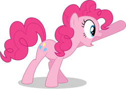 Size: 5740x4070 | Tagged: safe, artist:tomfraggle, pinkie pie, earth pony, pony, absurd resolution, female, looking at something, mare, simple background, solo, transparent background, vector