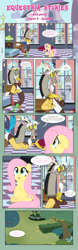 Size: 1919x6182 | Tagged: safe, artist:estories, discord, fluttershy, oc, oc:alice goldenfeather, pegasus, pony, comic:find yourself, bandage, comic, tree