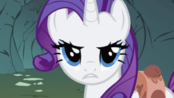 Size: 1920x1080 | Tagged: safe, screencap, rarity, pony, unicorn, a dog and pony show, female, looking at you, mare, rarity is not amused, solo, unamused