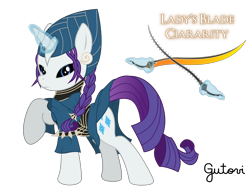 Size: 4268x3200 | Tagged: safe, artist:gutovi, rarity, pony, unicorn, armor, armored pony, ciaran, cloak, clothes, crossover, dagger, daggers, dark souls, dual wield, helmet, mask, simple background, sword, transparent background, weapon