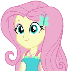 Size: 1837x1924 | Tagged: safe, artist:thebarsection, fluttershy, better together, equestria girls, clothes, cute, female, simple background, smiling, solo, transparent background