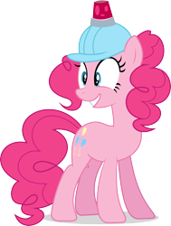 Size: 3045x4026 | Tagged: safe, artist:hornflakes, pinkie pie, earth pony, pony, mmmystery on the friendship express, .svg available, female, hard hat, high res, mare, simple background, solo, transparent background, vector