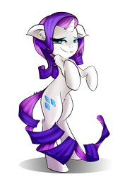 Size: 3000x4243 | Tagged: safe, artist:franticlava, rarity, pony, unicorn, :p, bipedal, cute, ear fluff, female, high res, leg fluff, looking at you, mare, raribetes, simple background, solo, tongue out, transparent background