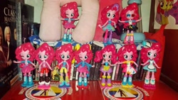 Size: 1536x864 | Tagged: safe, pinkie pie, equestria girls, collection, doll, equestria girls minis, eqventures of the minis, multeity, too much pink energy is dangerous, toy