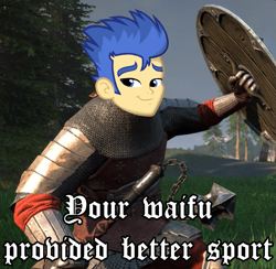 Size: 797x779 | Tagged: safe, flash sentry, equestria girls, brad, chivalry medieval warfare, exploitable meme, flash sentry savior of the universe, meme, waifu, waifu thief