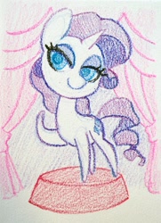 Size: 2732x3778 | Tagged: safe, artist:dawnfire, rarity, pony, unicorn, solo, traditional art