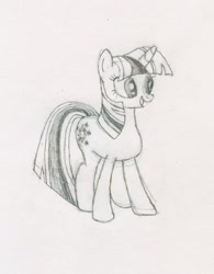 Size: 1029x1321 | Tagged: safe, artist:j4m35c, derpibooru import, twilight sparkle, monochrome, solo, traditional art