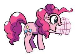 Size: 348x248 | Tagged: safe, artist:brendahickey, edit, idw, pinkie pie, pony, legends of magic, spoiler:comic, background removed, simple background, solo, transparent background