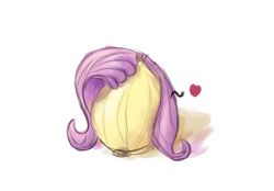 Size: 2841x1980 | Tagged: safe, artist:velvet frame, fluttershy, food pony, original species, floating heart, food, heart, not salmon, onion, simple background, solo, wat, white background