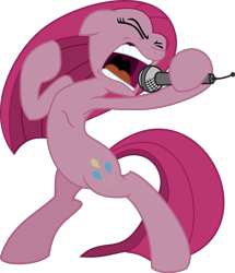 Size: 6497x7569 | Tagged: safe, artist:ceehoff, artist:patec, pinkie pie, earth pony, pony, .svg available, absurd resolution, pinkamena diane pie, simple background, singing, solo, transparent background, vector