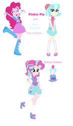 Size: 742x1274 | Tagged: safe, artist:berrypunchrules, coco pommel, pinkie pie, equestria girls, equestria girls-ified, fusion