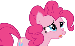 Size: 5066x3163 | Tagged: safe, artist:sketchmcreations, pinkie pie, earth pony, pony, daring done?, open mouth, simple background, transparent background, unsure, vector