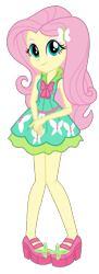 Size: 371x1024 | Tagged: dead source, safe, fluttershy, equestria girls, friendship games, clothes, dress, female, high heels, official, school spirit, shoes, simple background, skirt, solo, transparent background