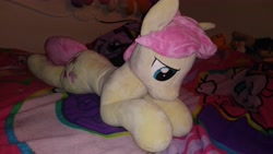 Size: 4160x2340 | Tagged: safe, artist:blackwater627, artist:ponylover88, butterscotch, fluttershy, irl, photo, plushie, rule 63