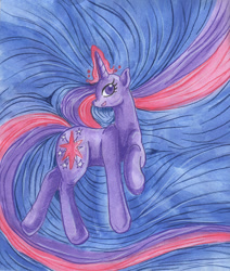 Size: 764x900 | Tagged: safe, artist:thecrochetdragon, derpibooru import, twilight sparkle, solo, traditional art