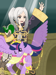 Size: 600x800 | Tagged: safe, artist:ameshou, derpibooru import, twilight sparkle, twilight sparkle (alicorn), alicorn, pony, crossover, female, fire emblem, fire emblem: awakening, mare, miyuki sawashiro, pixiv, robin (fire emblem), voice actor joke