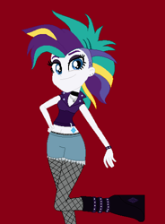 Size: 392x532 | Tagged: safe, artist:furrydiva, rarity, equestria girls, it isn't the mane thing about you, alternate hairstyle, base used, fishnet stockings, punk, raripunk