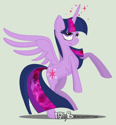 Size: 2504x2704 | Tagged: safe, artist:holleeb, derpibooru import, twilight sparkle, twilight sparkle (alicorn), alicorn, pony, female, mare, rearing, shadow, signature, solo