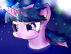 Size: 2048x1536 | Tagged: safe, derpibooru import, twilight sparkle, magic, solo, wind, windswept mane