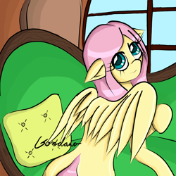 Size: 3000x3000 | Tagged: safe, artist:gondaro, fluttershy, pegasus, pony, cute, solo, wings